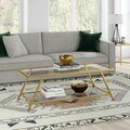 Henn & Hart 17 x 48 x 20 in. Yair Coffee Table Brass Finish CT1217